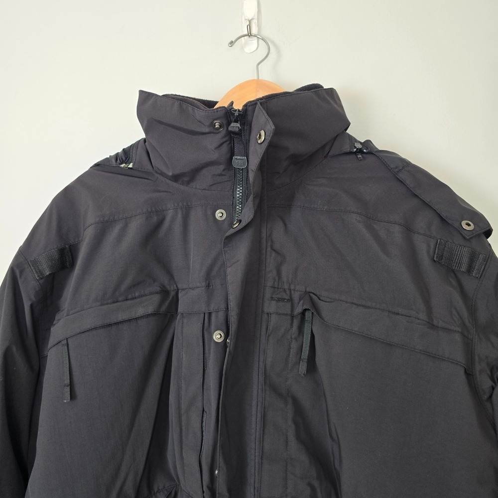 5.11 Tactical Outdoor Utility Mens 5-1 Fleece Lined Jacket Sz XL Black Gorpcore - Picture 2 of 16